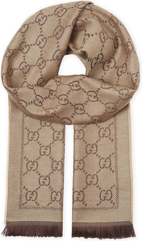 gucci light brown scarf